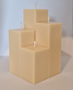 Vierkante koolzaadwas kaarsen