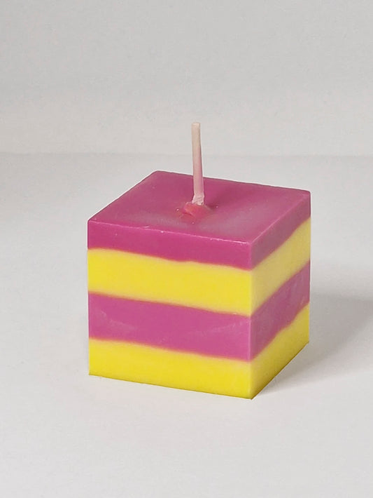 rapeseed wax Cube Pink-yellow